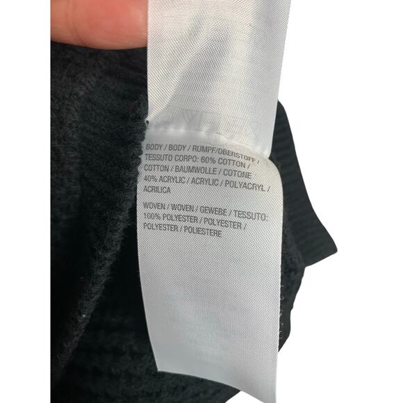 Jason Wu Black Preppy Cotton Blend Cable Knit Collared Sweater - Picture 3 of 4